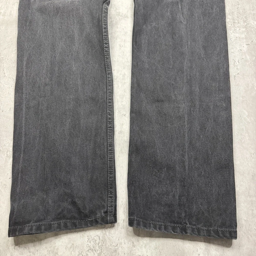 Levi’s 505 Black Denim Regular Fit Men's Red Tab Straight Leg Jeans Size 33 X 34